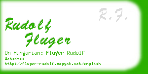 rudolf fluger business card